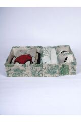 4lü 2 Set Bitki Desenli Çekmece Düzenleyici Organizer - Bitki Desenli
