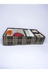 4lü 2set Şerit Desenli Çekmece Düzenleyici Organizer Eşya Kıyafet Oyuncak Toplama Kutusu - Şeritli Desenli