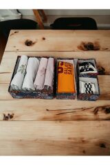 4lü Çekmece Düzenleyici Organizer - Motifli