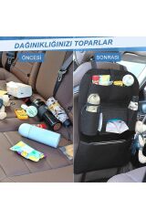 2 Adet Araba Koltuk Arkası Eşya Düzenleyici Çanta Oto Organizer Araba Ceplik Peçetelik Bardaklık